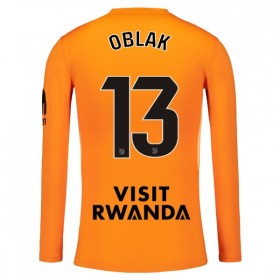 Camiseta de fútbol Atlético Madrid Oblak 13 Portero 2025-26 Naranja Manga Larga